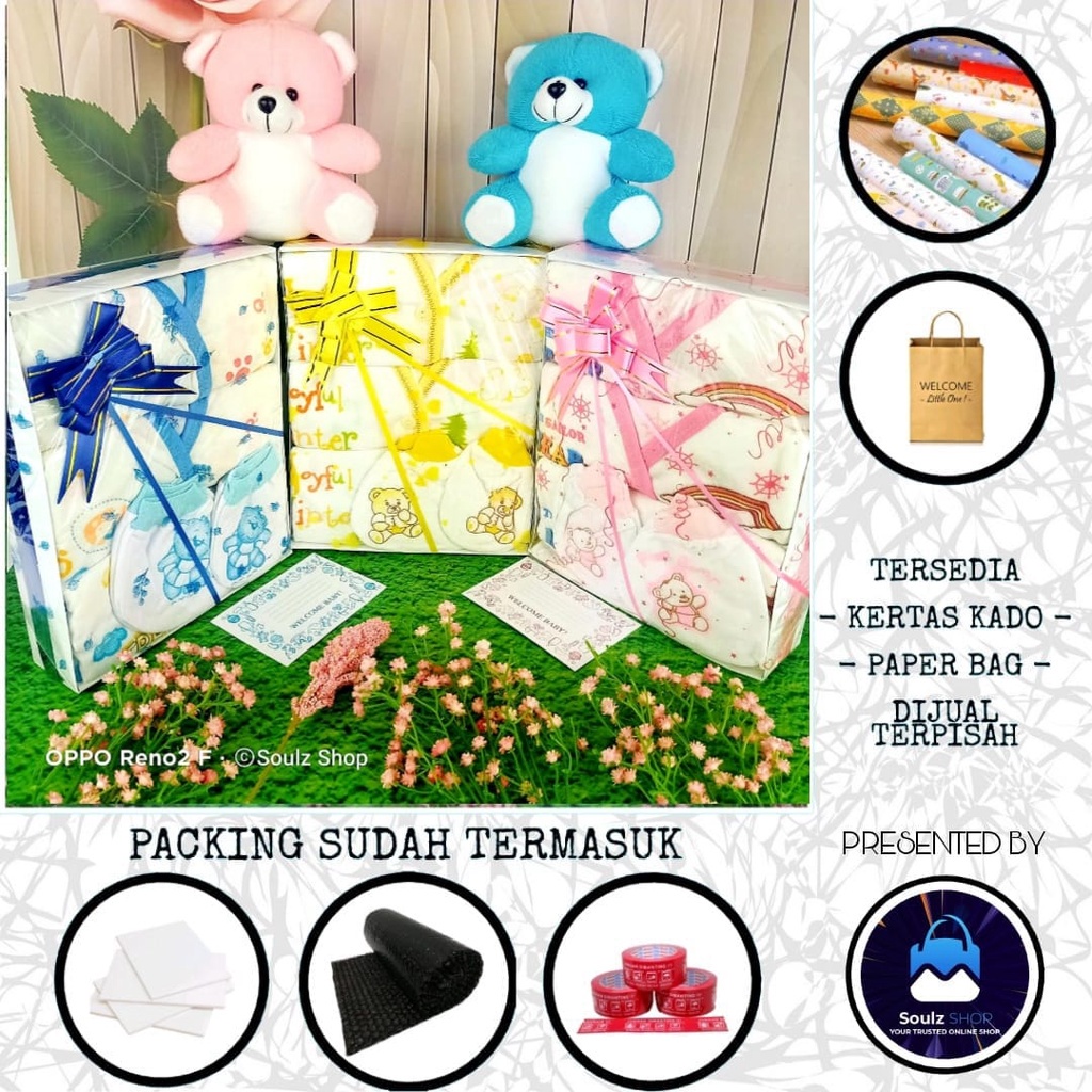 SOUL [Baby 10] Hamper Bayi Kado Lahiran Newborn Paket Set Lengkap  Cute Gift Parcel Real Pict Hampers baby boy and girl Parcel Bayi Laki-laki Perempuan