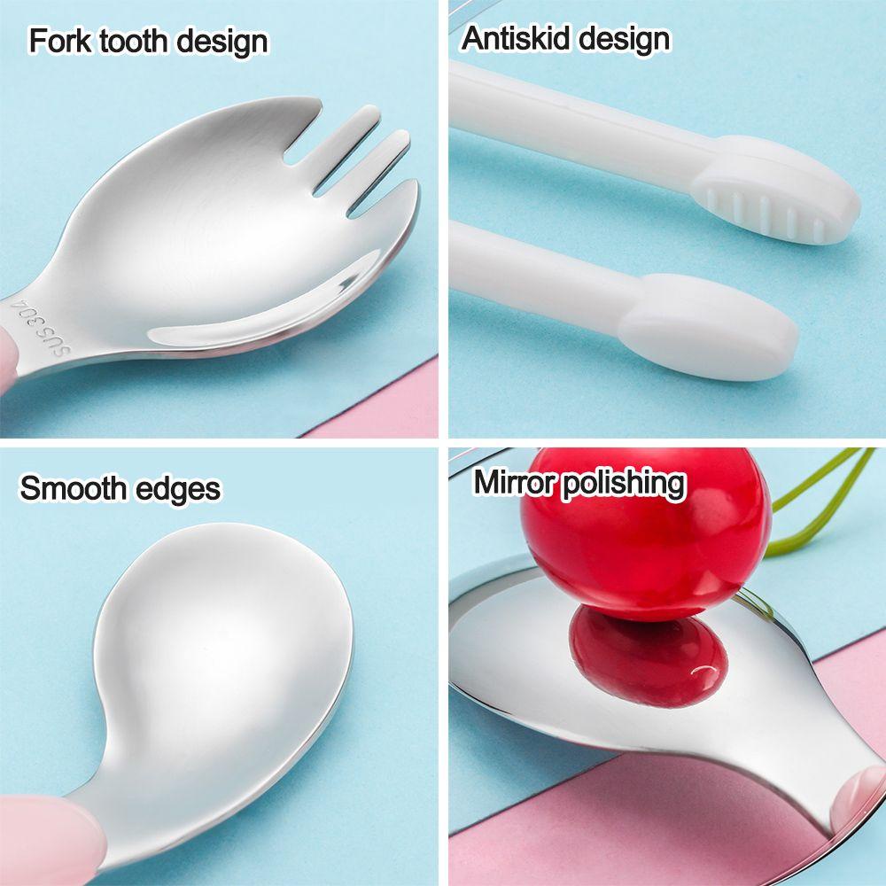 TOP Children Eat Training Chopsticks Cartoon Baby Eating Elbow fork and spoon Chopsticks Trainer