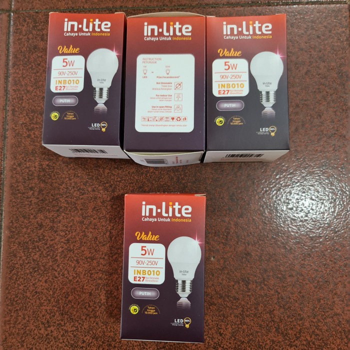 [PROMO] Lampu Led In-Lite Value Paket 5Watt Beli 3 Gratis 1