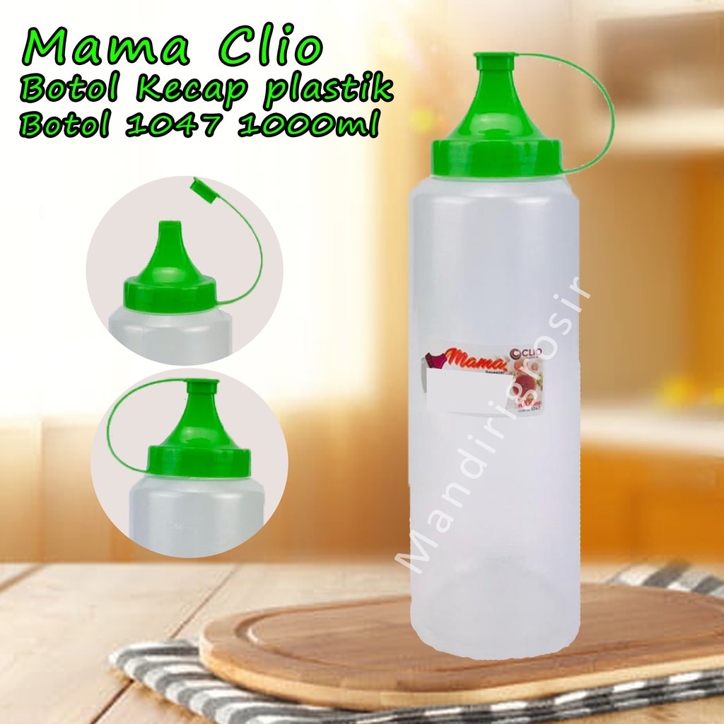 Botol Kecap plastik *Mama Clio * Hijau 1047 * 1000ml