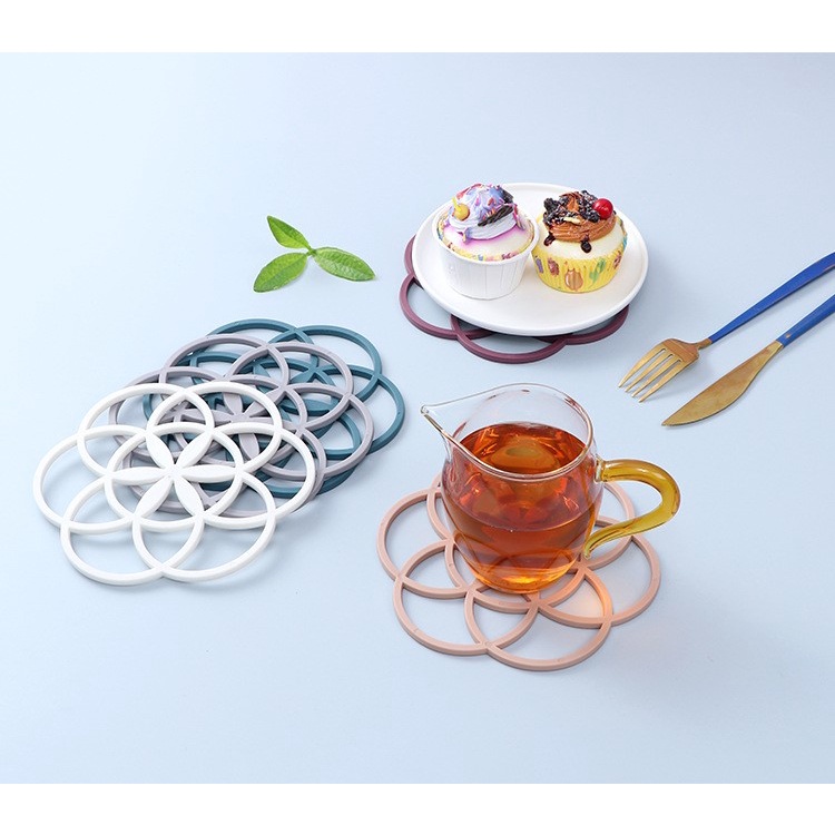 [MS108] PR 04 - Tatakan Gelas Panci | Alas Piring Silikon Tahan Anti Panas | Tatakan Impor Murah | Model Terbaru