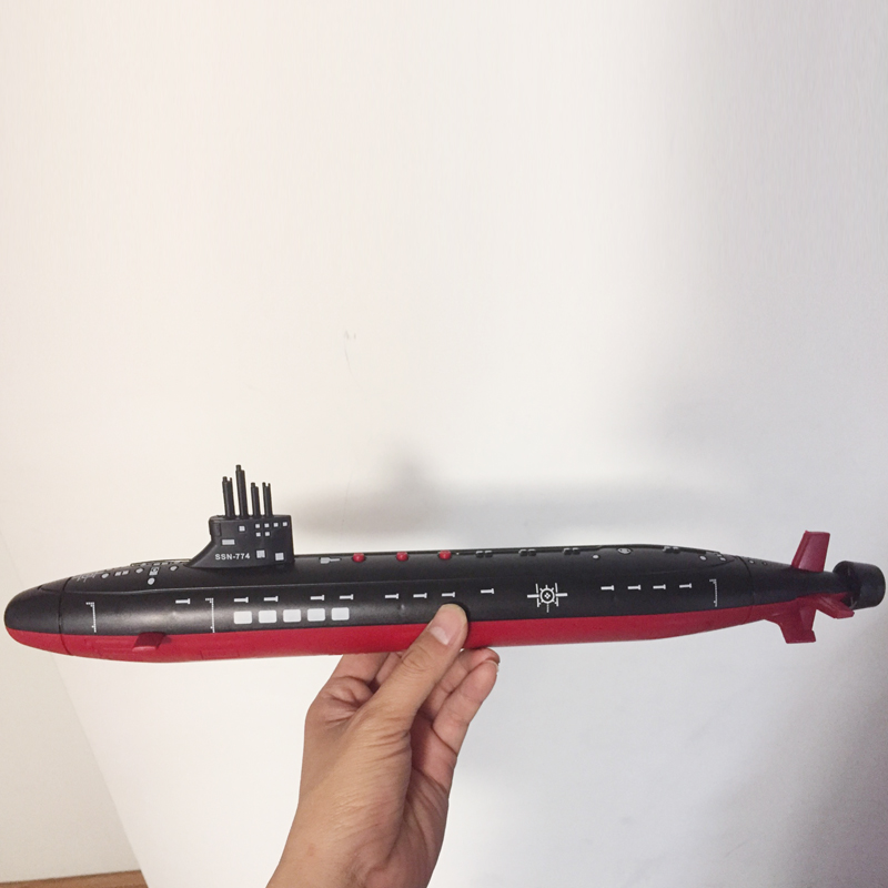 Miniatur Kapal Selam Attack Virginia-class Bahan Plastik Skala 1 / 273 Dengan Suara