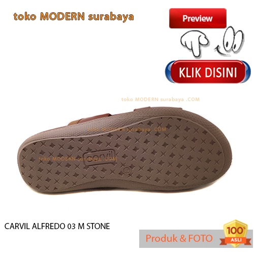 CARVIL ALFREDO 03 M STONE sandal pria sandal sopan casual slide