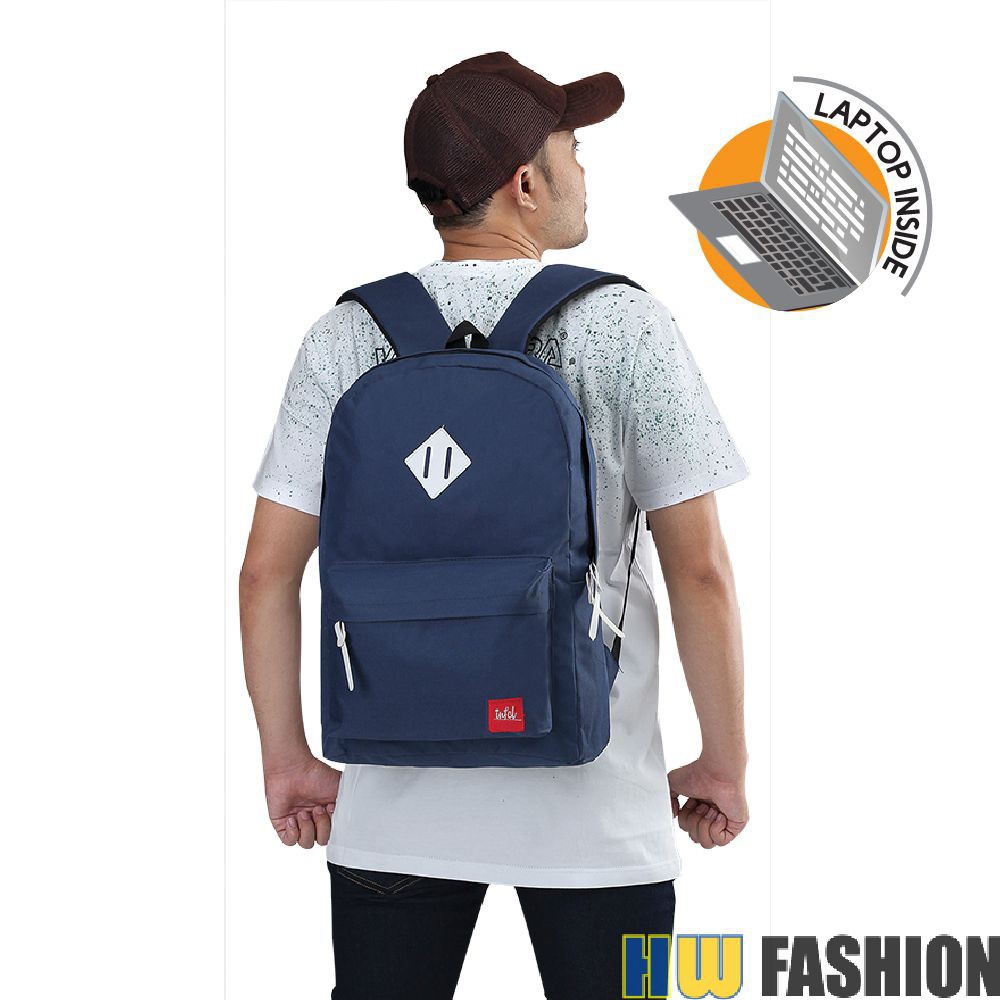 Inficlo - INF 289 Tas Punggung Ransel Pria Navy murah original cibaduyut keren