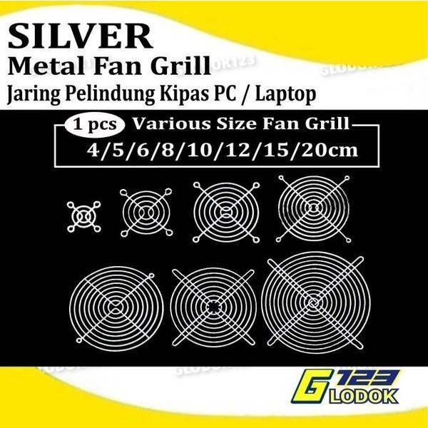 Ram Fan Cover Kawat Metal Grill Besi Jaring Tutup Kipas PC Komputer