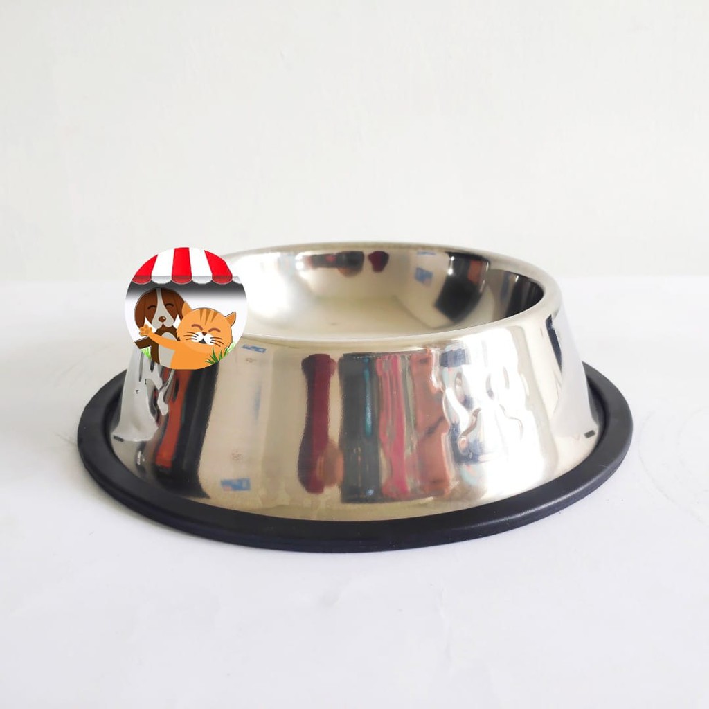 Stainless Steel Bowl - Tempat Makan Hewan Anjing Kucing Anti Slip