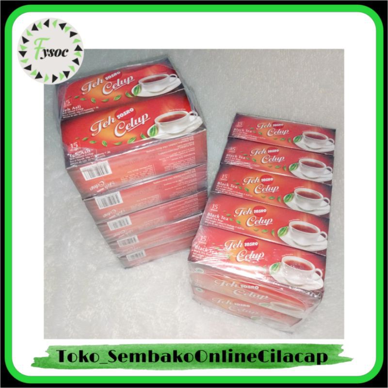 TEH SOSRO CELUP ISI 15 | HARGA PER SLOP ISI 10 BOX ATAU DUS