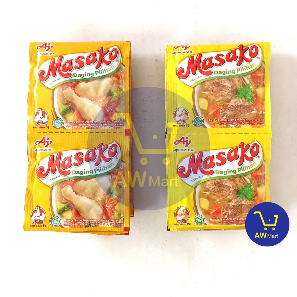 MASAKO RENCENG (12 SACHET X 9 GRAM) - AYAM &amp; SAPI, KALDU GURIH