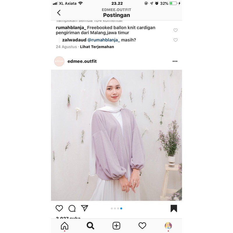 edmee outfit baloon cardigan