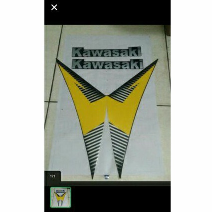 Stiker fairing bawah ninja rr new 2014 2015 hitam kuning