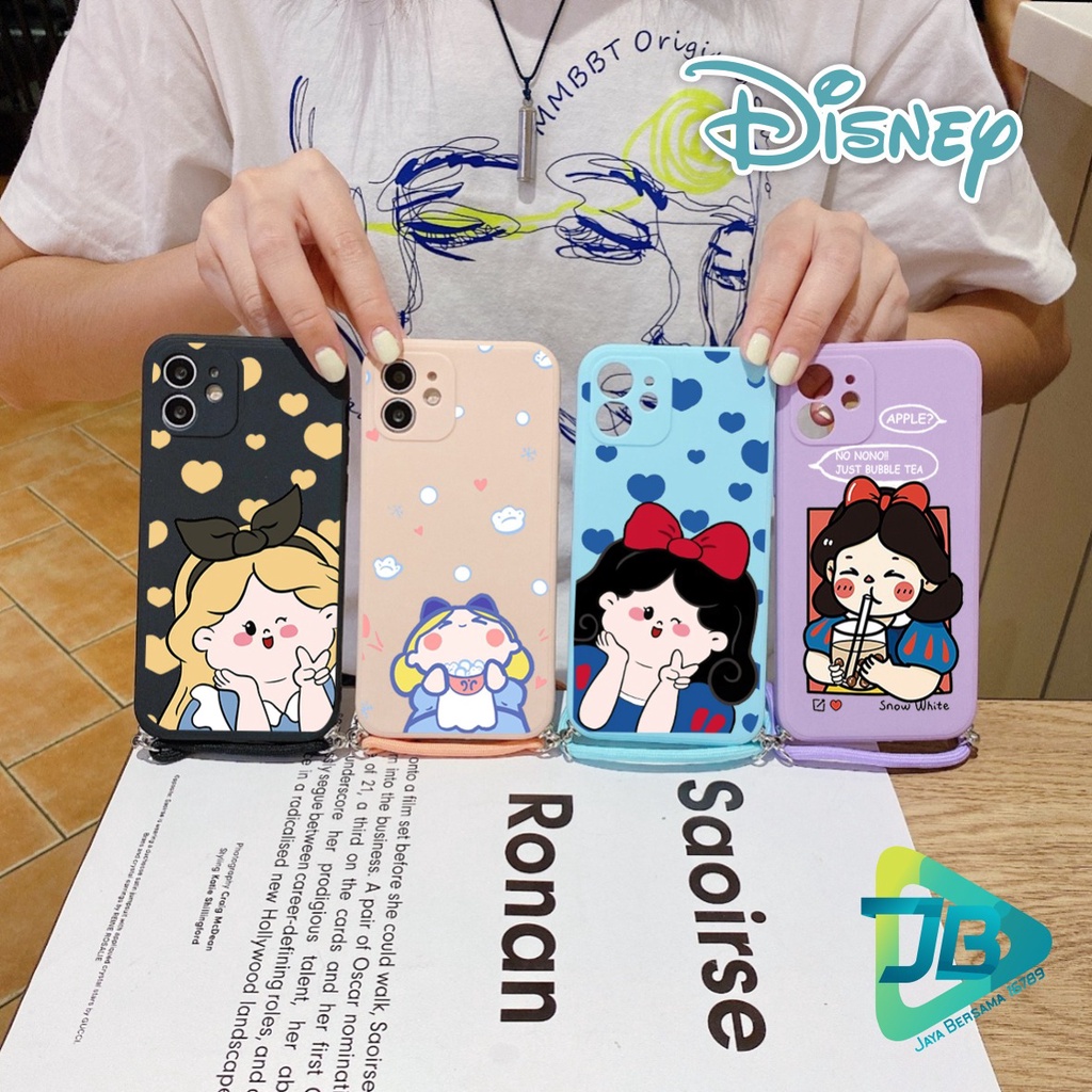 SOFTCASE SILIKON SLINGCASE TALI LANYARD STRAP PHONE MACARON PELINDUNG KAMERA DISNEY OPPO VIVO SAMSUNG XIAOMI REALME IPHONE ALL TYPE JB5346