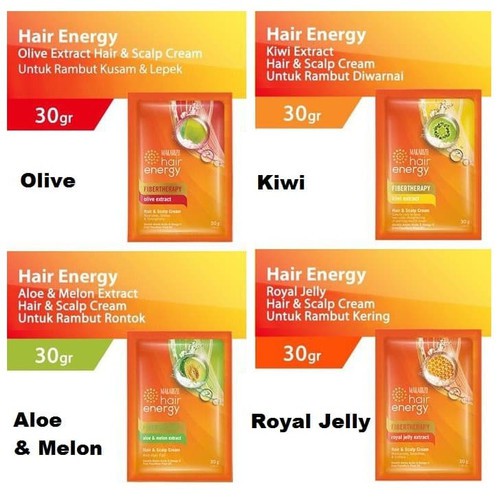 Makarizo Creambath Royal Jelly Olive Kiwi Aloe &amp; Melon 30 gr Hair Energy Fibertherapy Hair &amp; Scalp