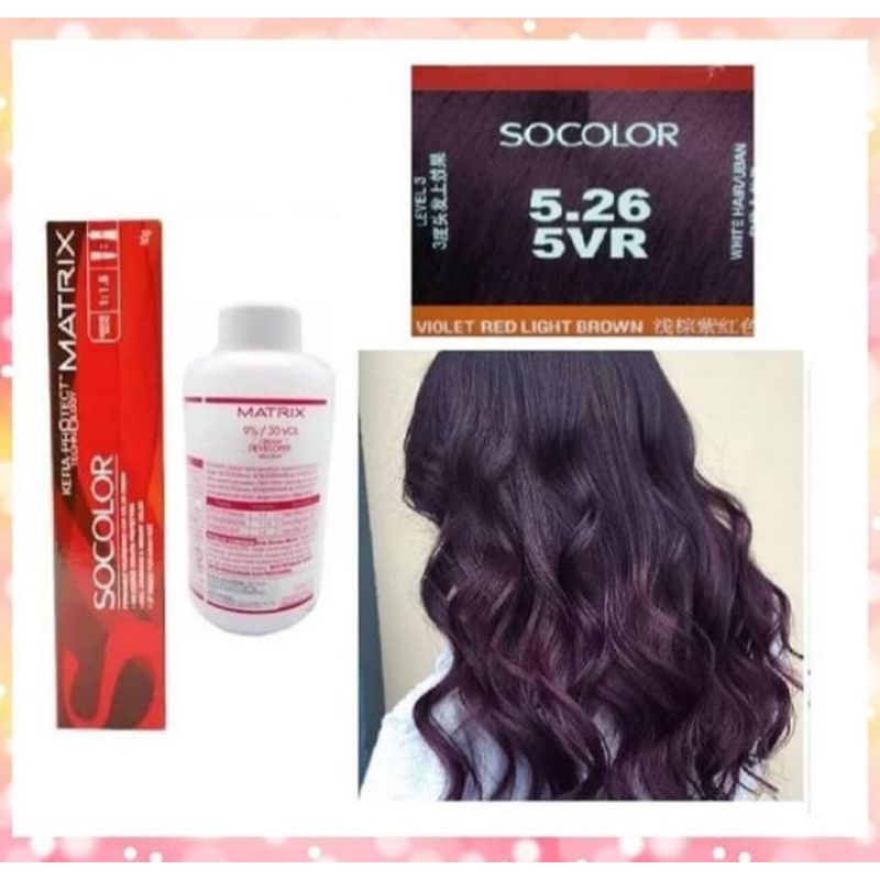 Cat rambut matrix socolor 5.26 violet Red light brown