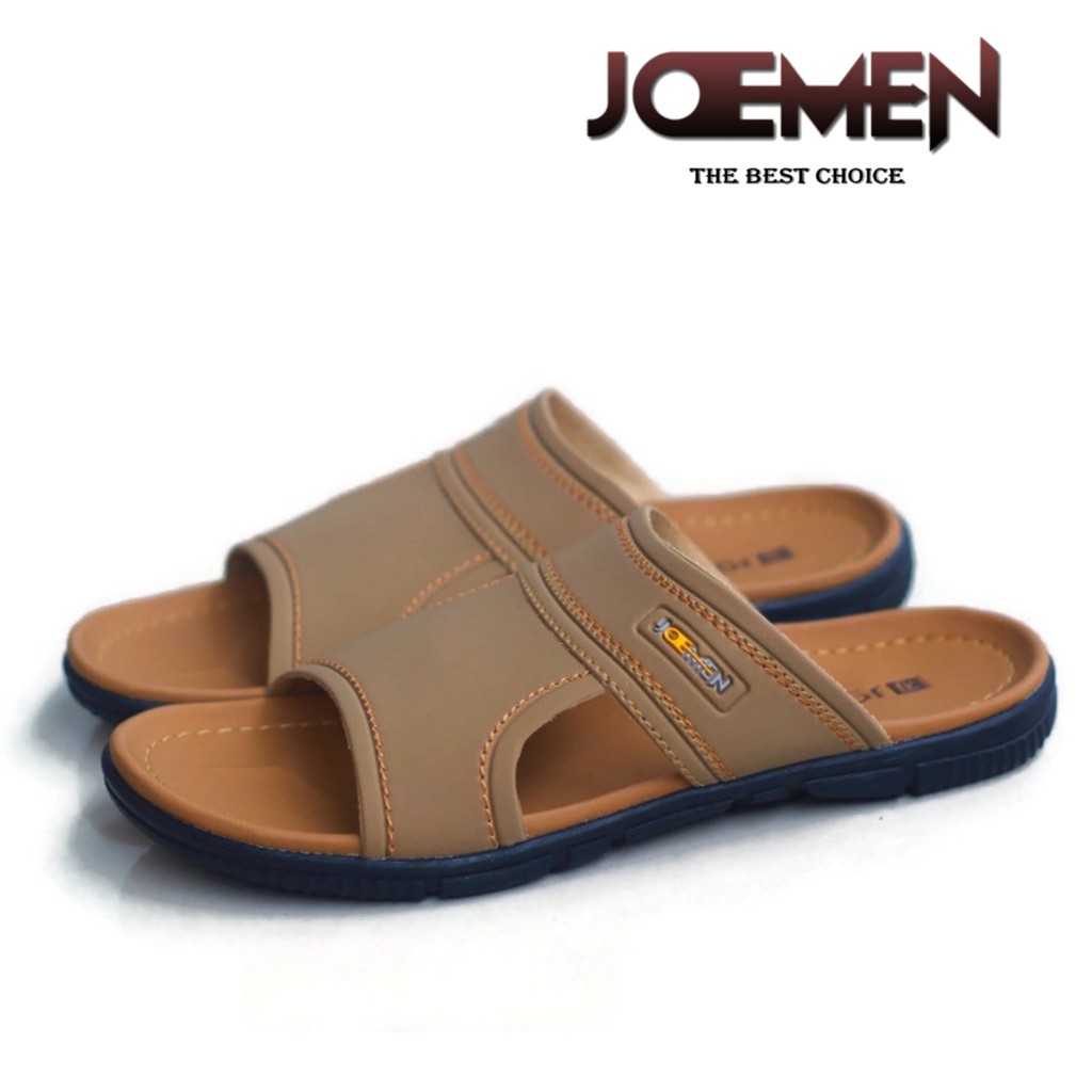 Joemen Sandal Pria Kulit  Best Seller Joemen S 17 ORIGINAL Fashion Pria Import-MOKA