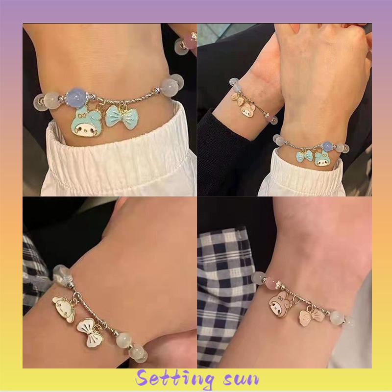 Melody Cinnamon Dog Opal Gelang Lucu Sederhana Gelang Hadiah Pacar TN