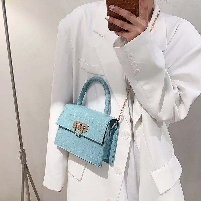 Rowling (Tas-180）Tas Selempang Wanita Fashion Croco Kotak /Tas Selempang Wanita Cantik Dan Elegan