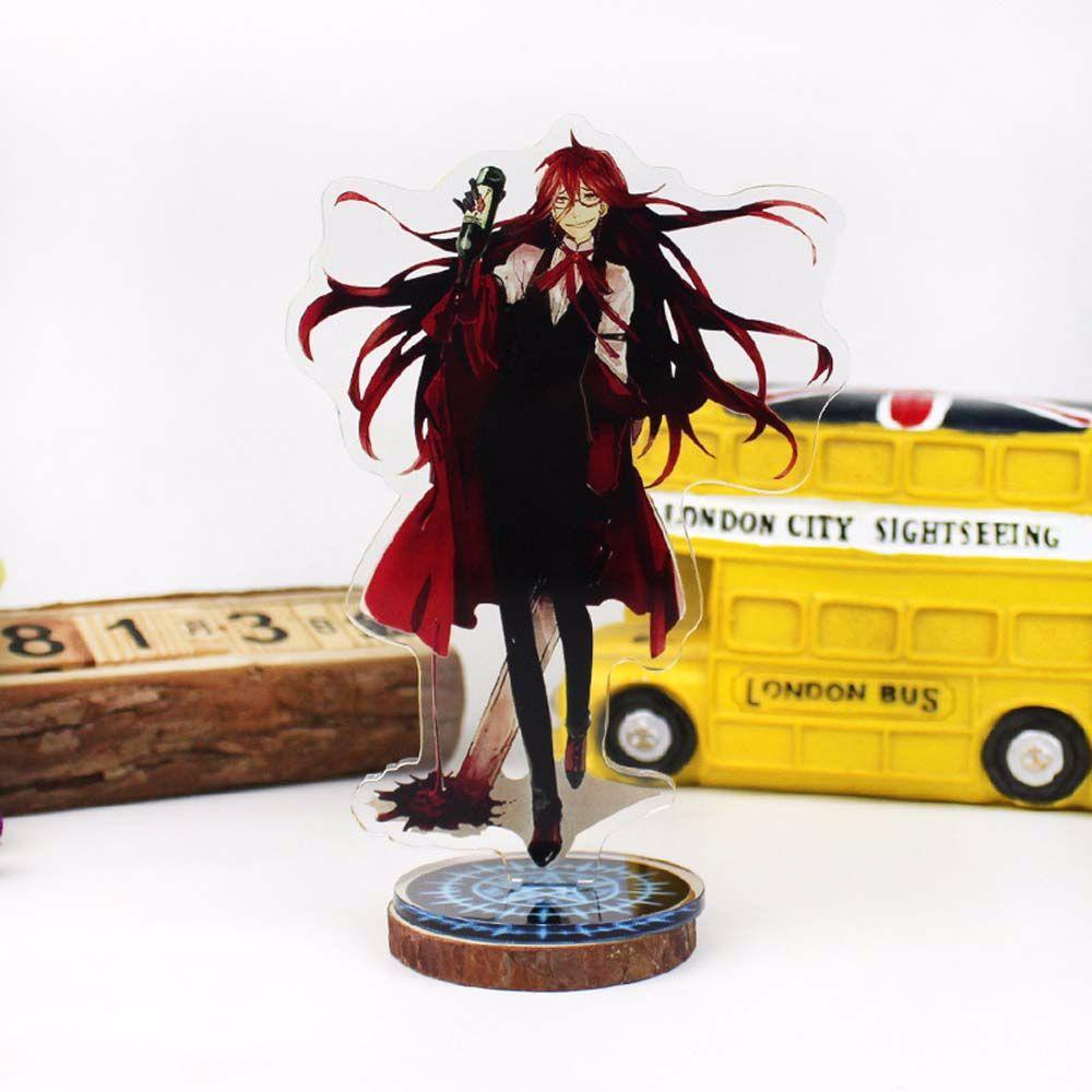 Needway   Hitam Butler Akrilik Berdiri DIY Kartun Action Figure Michaelis Figure Dekorasi Kuroshitsuji Desktop Standing Card