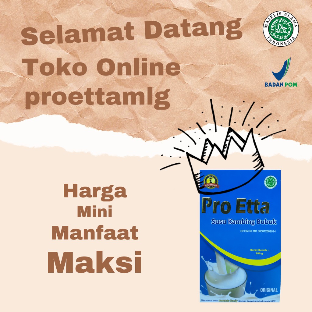 Susu kambing bubuk Pro Etta  "harga mini kualitas MAKSI"