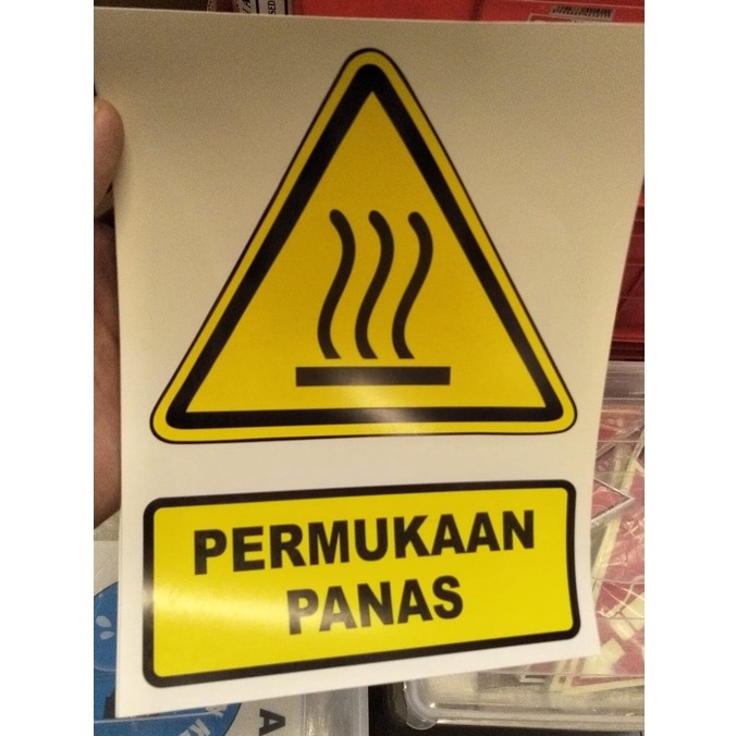 

sticker sign permukaan panas uk 20x15cm