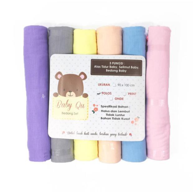Bedong Bayi Baby Qu -6PCS