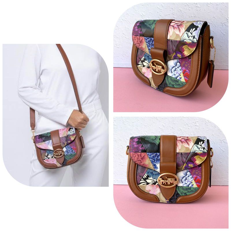 Coach Georgie Saddle Patchwork