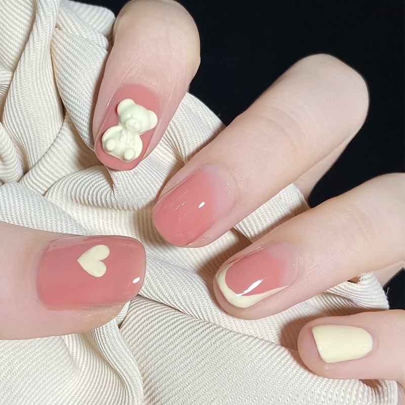 Kuku Palsu 【B87，lem cair】Nikah Wedding False Nailart Pengantin Tangan