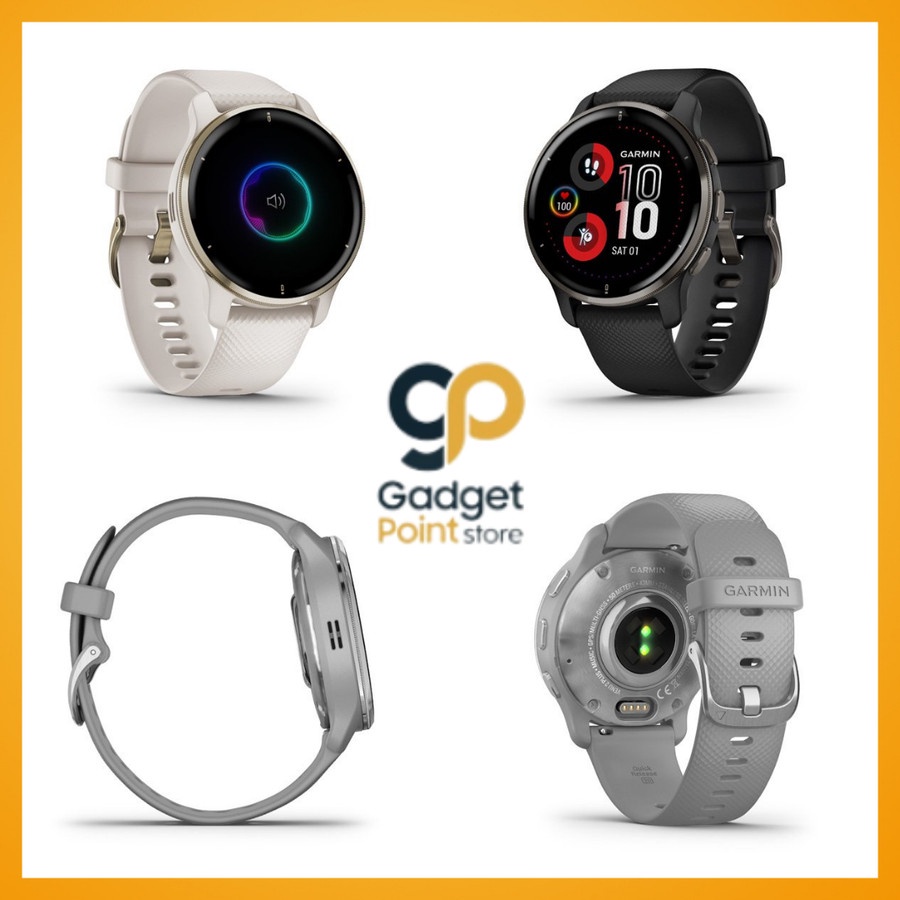 Garmin  Sport Smart Watch Venu 2 Plus Stainless Steel Bezel - Garansi TAM 2 Tahun