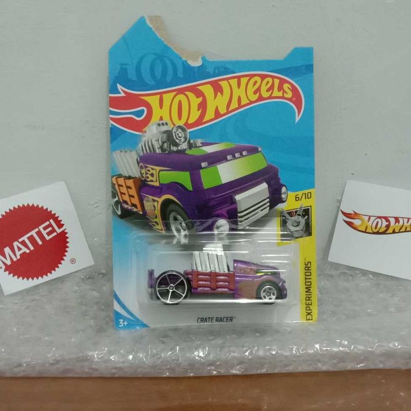 Hotwheels Crate Racer ungu, Treasure Hunt Reg, HW Experimotors, TH Reg