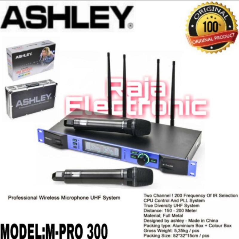 Mic Wireless Ashley M PRO 300 Original Ashley M PRO300 Garansi 1 Tahun.