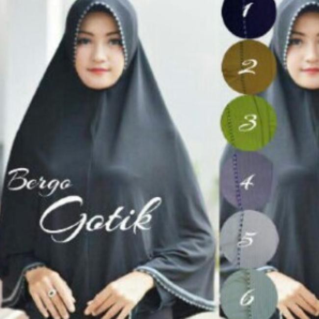 Jilbab/ Hijab Bergo Gotik - Putih