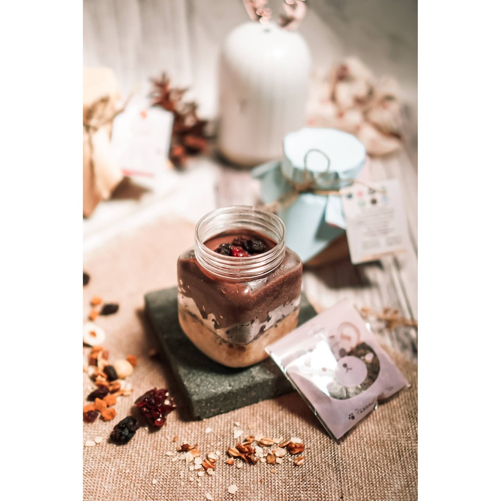 

Dried Craisins (Cranberry Raisins) Dessert Jar / Homemade / Overnight oats / Less calorie / Vegan