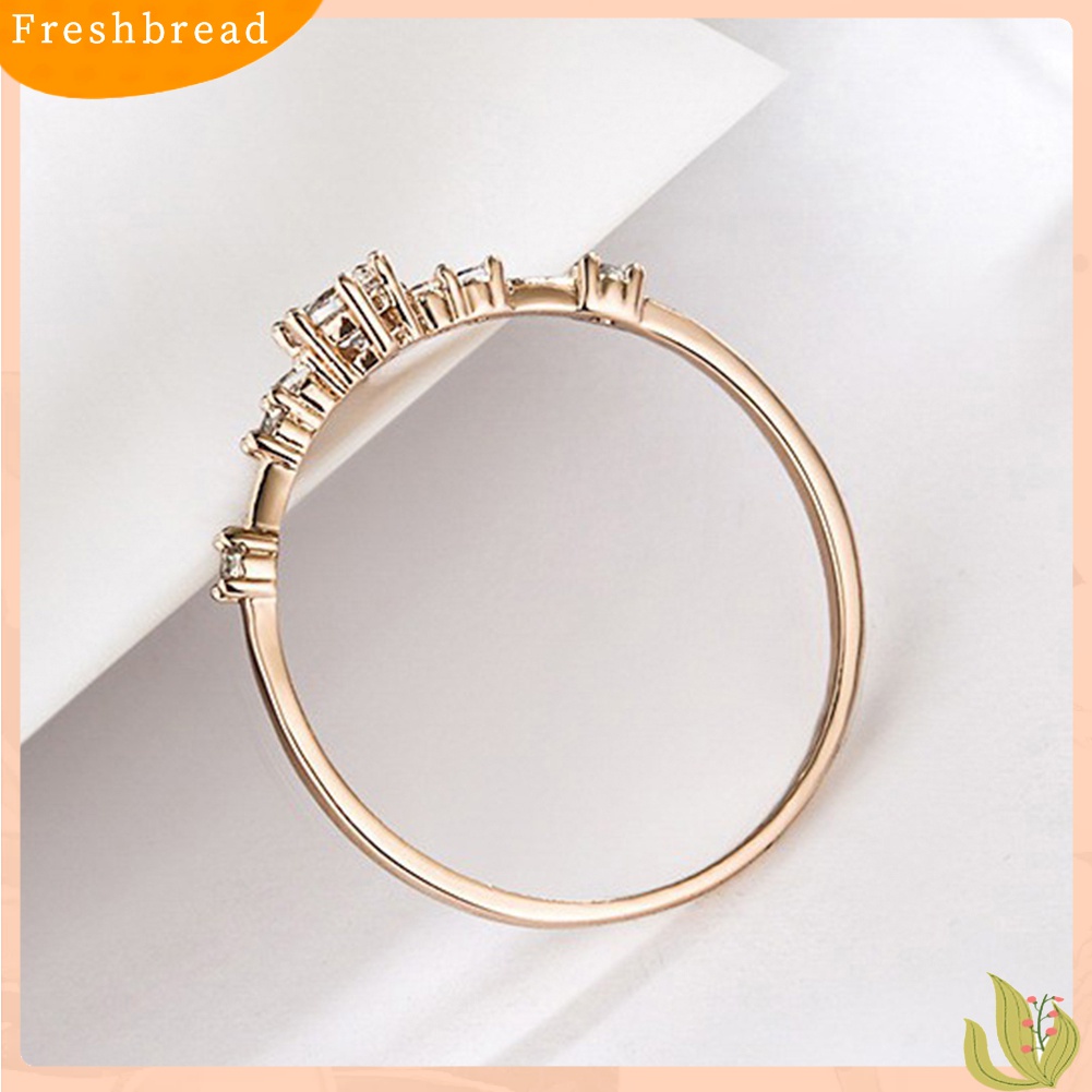 [TERLARIS]Women Fashion Plating Rhinestone Inlaid Finger Ring Party Jewelry Wedding Gift