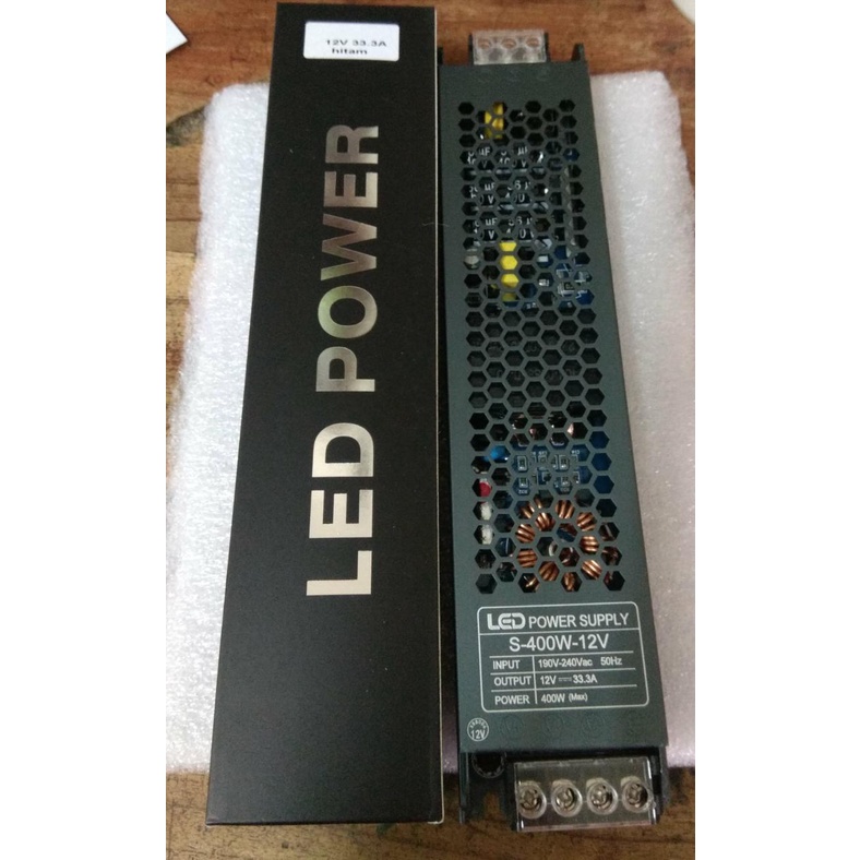 Power Supply LED Slim Black Series 12 Volt | Adaptor kecil | Trafo 12V Hitam kecil