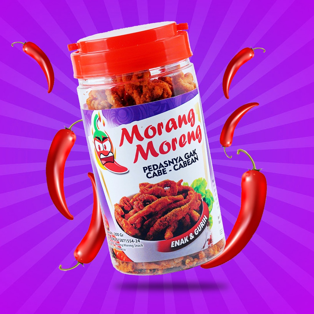 

Kripik Usus Pedas Crispy Morang Moreng / Keripik Usus Krispi Aneka Rasa Toples 200gr