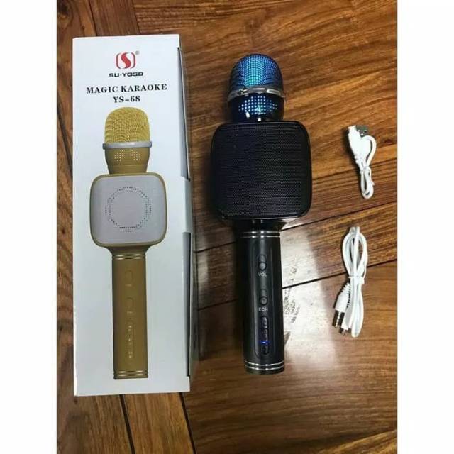 Mic bluetooth YS 68 original/mic smule ys68/mic karaoke/mic ktv