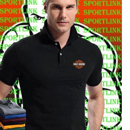 kaos polo baju kerah Harley Davidson high quality