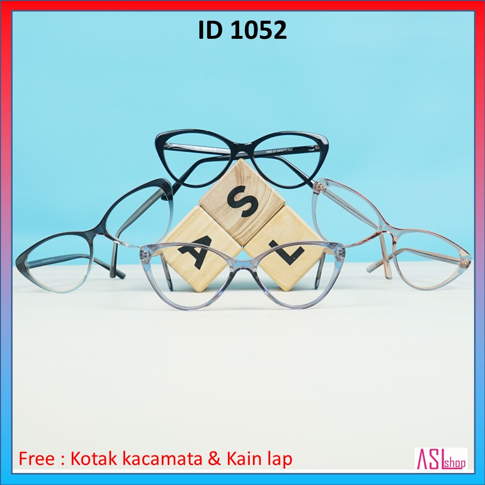 FRAME DAN KACAMATA MINUS KOREA STYLE (ID 1052) + LENSA BLUERAY/PHOTOCROMIC