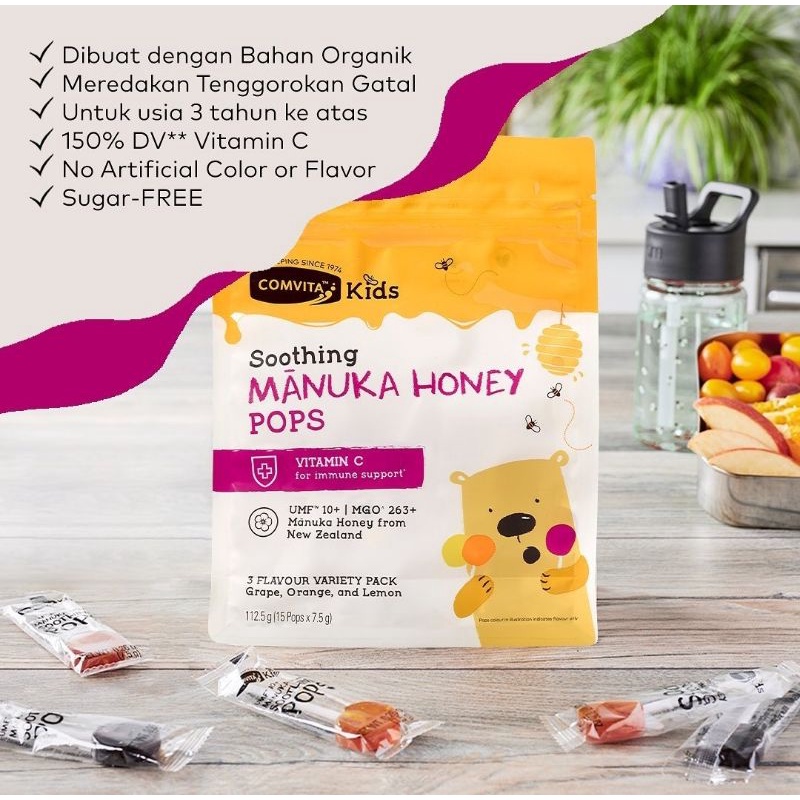 Comvita Kids Soothing Pops with UMF 10+ Manuka Honey