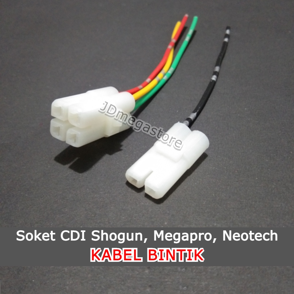 (Grosir/COD) Soket CDI Shogun GL Pro Megapro - KABEL BINTIK