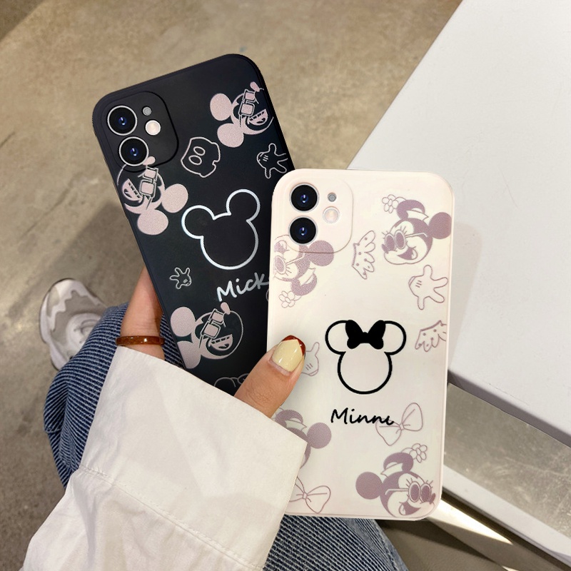 Casing Oppo A7 A95 Reno 6 A15 A15S A16 A5S A12 A5 A9 2020 A3S A12E A74 A35 A94 A53 A33 2020 A54 Reno 5 5F F19Pro A52 A72 A92 Reno 4 4F 4Lite A11K A31 2020 Cute Cartoon Mickey Mouse Soft TPU Back Cover