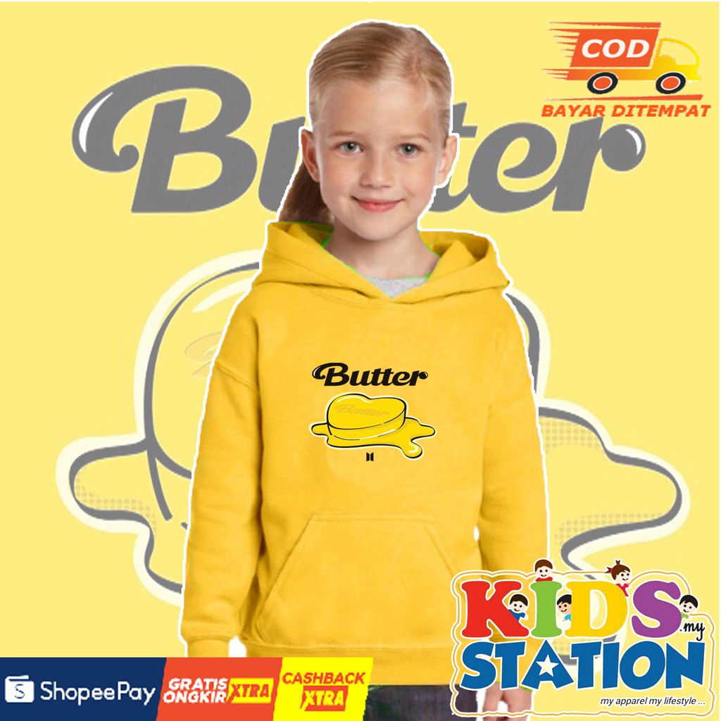 JAKET SWEATER HOODIE ANAK BTS BUTTER KPOP