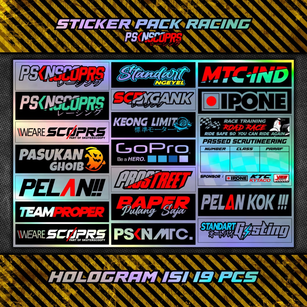 Stiker Racing Pack Beat Vario Scoopy Sticker Racing Hologram Stiker Sponsor Stiker Helm Stiker Motor Sticker Motor Stiker Cuting Sticker Cutting Satuan Stiker Aesthetic Motor