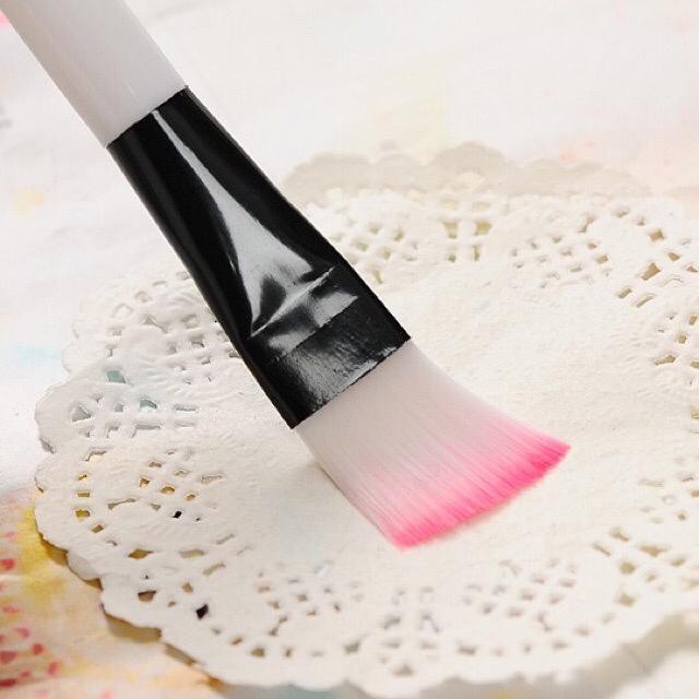 KUAS MASKER BULU PINK BRUSH MAKEUP KUAS MASKER