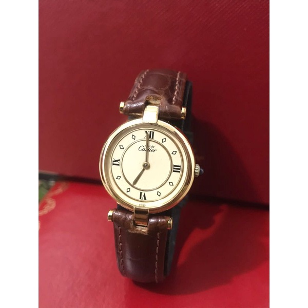 Jam Tangan Cartier Vermeil wanita original preloved mewah jam authentic branded second