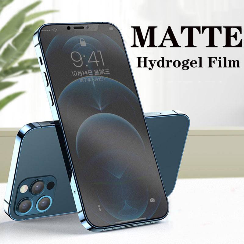 Film Pelindung Layar Hydrogel Matte Untuk iPhone 11 12 13 Pro Max Mini 6 7 8 Plus X XS Max XR SE 2020 2022 SE3