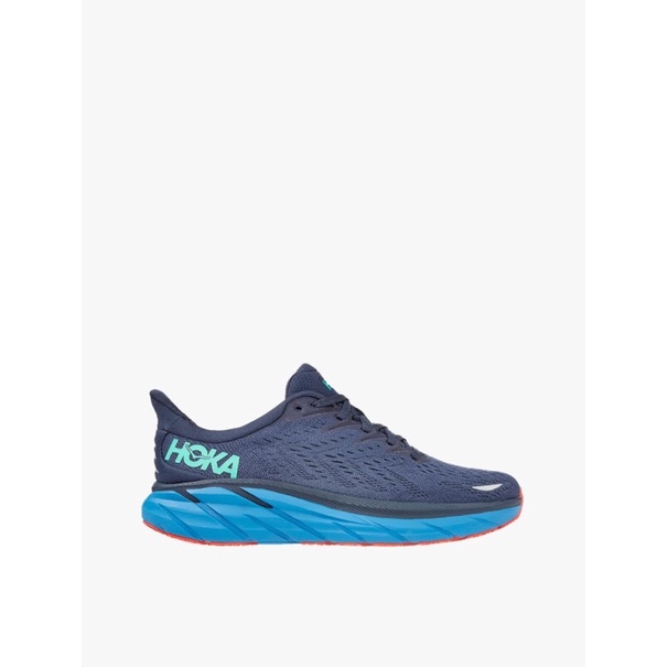 Hoka Clifton 8 Wide Men's Running Shoes - Outer Space / Vallarta Blue
