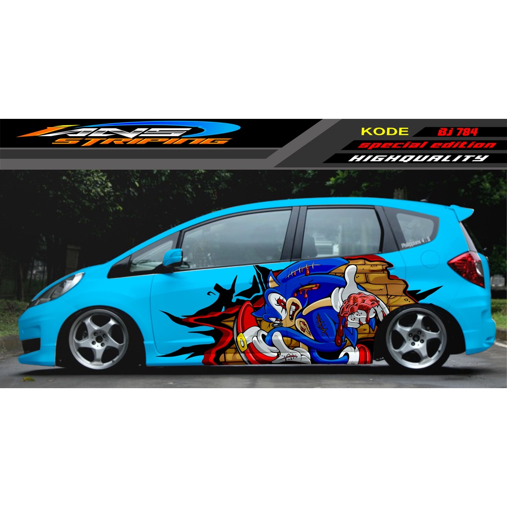 STIKER VARIASI MOBIL JAZZ BRIO AVANZA SIGRA YARIS / STIKER VARIASI MOBIL / MODIF STICKER MOBIL