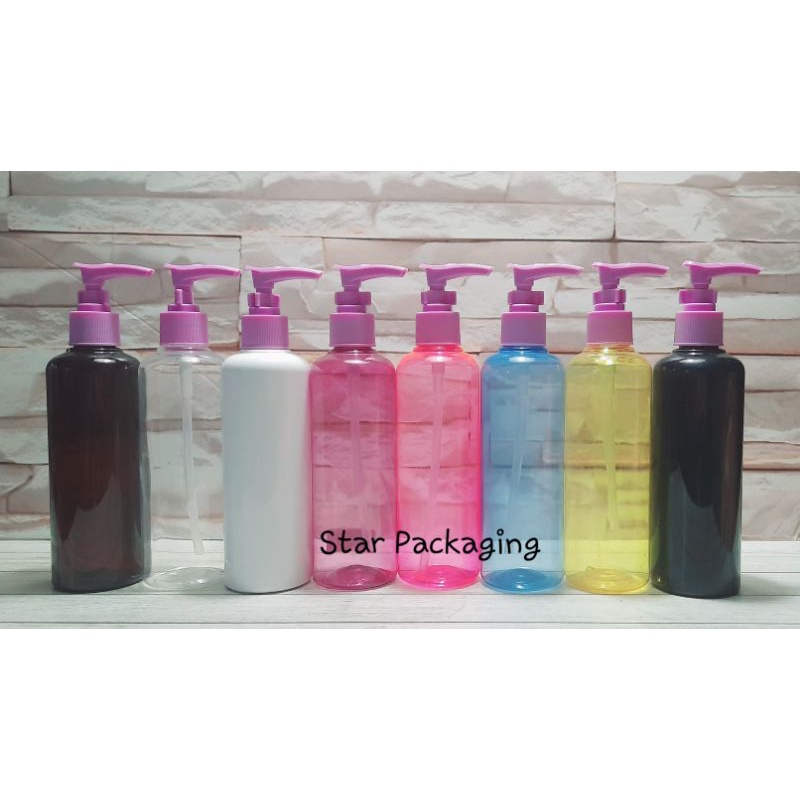 Botol Pump 250ML Botol Pump 250 ML botol 250ml Tutup Pump Kancing Ungu Import
