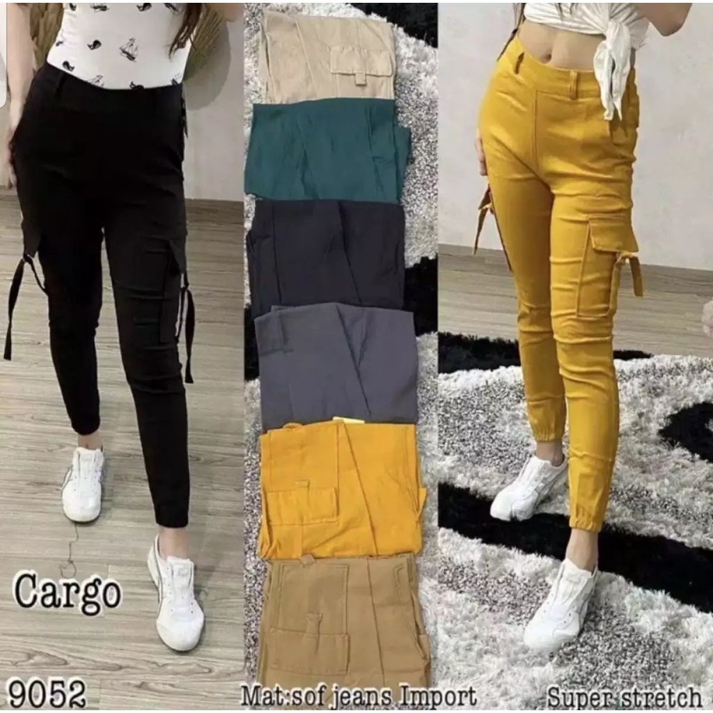 Celana Cargo Wanita Import softJeans 9052 terlaris