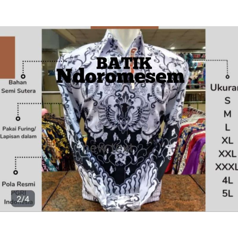 SRAGAM BATIK  PGRI KUSUMA BANGSA TERBARU FULL FURING